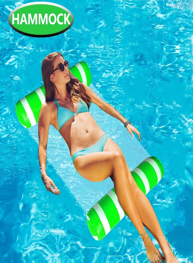 BLOFUN 4 Pack Inflatable Pool Floats Adult Size Water Hammock,Pool Rafts Lounge Chairs Floating,4 in 1 Multi-Purpose Pool Floaties Toys,Floats for Swimming Pool,for Adults Vacation Fun and Rest - Image 2